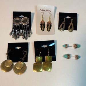 Lot Deal! Lot of 6 Boho bohemian southwestern style earrings